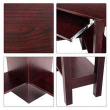 Load image into Gallery viewer, Wooden Study Computer Corner Desk with Drawer-Coffee