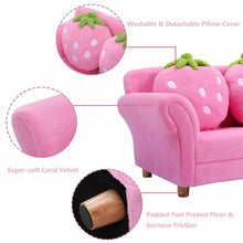 Load image into Gallery viewer, BL/PI Kids Strawberry Armrest Chair Sofa-Pink