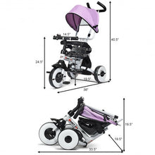 Load image into Gallery viewer, 4-in-1 Kids Baby Stroller Tricycle Detachable Learning Toy Bike-Pink