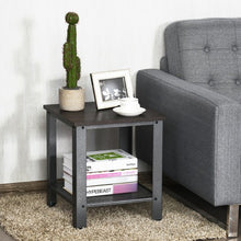 Load image into Gallery viewer, Industrial End Table 2-Tier Side Table-Silver
