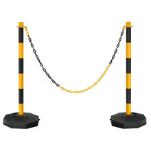 Load image into Gallery viewer, 2 Pack 34'' Traffic Delineator Poles with Fillable Base-Yellow
