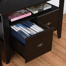 Load image into Gallery viewer, Multi-function Retro Coffee Cabinet Table with 2 Drawers