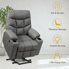 Load image into Gallery viewer, Electric Power Lift Recliner Massage Sofa-Gray