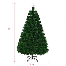 Load image into Gallery viewer, 5' / 6' / 7' Multicolor LED Fiber Optic Artificial Christmas Tree-6'