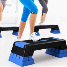 Load image into Gallery viewer, Aerobic Exercise Stepper Trainer with Adjustable Height 5"- 7"- 9"-Blue