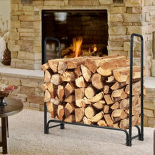 Load image into Gallery viewer, 4 Feet Outdoor Steel Firewood Log Rack