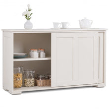 Load image into Gallery viewer, Kitchen Storage Cupboard Cabinet with Sliding Door-White