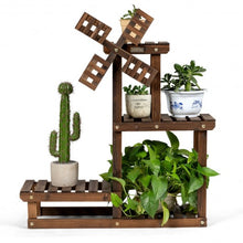 Load image into Gallery viewer, Wood Plant Stand 4 Tier Shelf Multiple Space-saving Rack