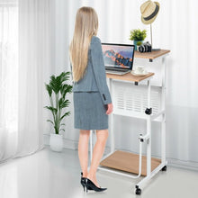 Load image into Gallery viewer, Height Adjustable Mobile Computer Stand Up Desk