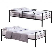 Load image into Gallery viewer, Metal Twin Kids Bunk Bed with Ladder Safety Guard Rails