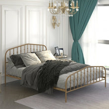 Load image into Gallery viewer, Queen Size Metal Bed Frame Steel Slat Platform-Brown