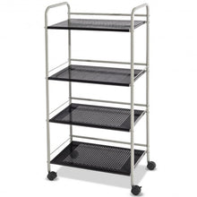 Load image into Gallery viewer, 4 Tiers Rolling Cart Storage Display Rack