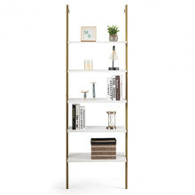 Load image into Gallery viewer, 5-Tier Metal Frame Ladder Shelf -Golden