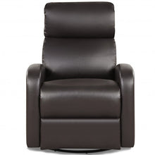 Load image into Gallery viewer, Recliner Chair Swivel Rocker Manual Single Sofa Lounger with Footrest-Brown