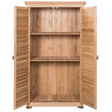 Load image into Gallery viewer, 63" Tall Wooden Garden Storage Shed in Shutter Design