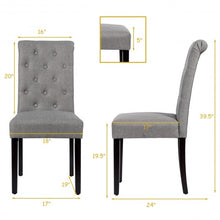 Load image into Gallery viewer, Set of 2 Tufted Dining Chair -Gray