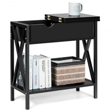 Load image into Gallery viewer, Flip Top End Table Sofa Side Console Table-Black