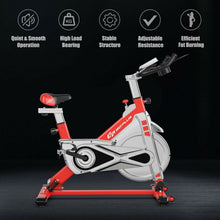 Load image into Gallery viewer, Stationary Silent Belt Adjustable Exercise Bike w/Phone Holder & Electronic-RE