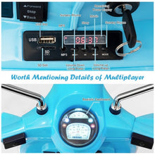 Load image into Gallery viewer, 6V Kids Ride on Vespa Scooter Motorcycle with Headlight-Blue