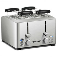 Load image into Gallery viewer, Extra-Wide Slot Stainless Steel 4 Slice Toaster