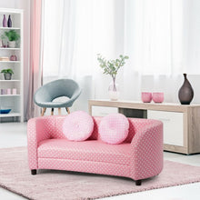 Load image into Gallery viewer, 2 Seat Kids Sofa Armrest Chair with Two Cloth Pillows