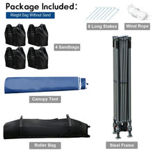 Load image into Gallery viewer, 10'x10' Outdoor Commercial Pop up Canopy Tent-Blue