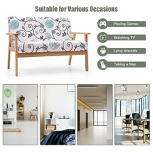 Load image into Gallery viewer, Modern Fabric Loveseat Sofa Couch Upholstered 2-Seat Armchair-Blue