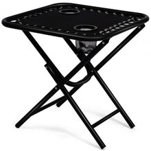 Load image into Gallery viewer, 3 pcs Folding Portable Zero Gravity Reclining Lounge Chairs Table-Black