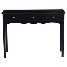 Load image into Gallery viewer, Hall table Side Table w/ 3 Drawers-Black