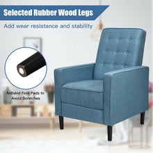 Load image into Gallery viewer, Mid-Century Push Back Recliner Chair -Blue
