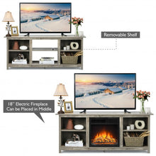 Load image into Gallery viewer, 2-Tier Entertainment Media Console Center-Gray