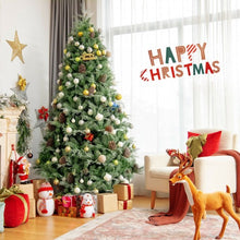 Load image into Gallery viewer, 8 ft Snow Flocked Hinged Christmas Tree with 1651 Branch Tips and Pine Cones
