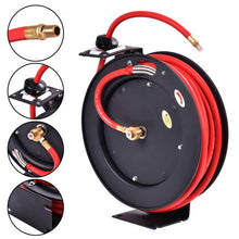 Load image into Gallery viewer, 3/8" x 25' 300 PSI Auto Rewind Retractable Air Hose Reel Compressor
