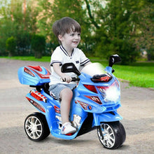Load image into Gallery viewer, 3 Wheel Kids Ride On Motorcycle 6V Battery Powered Electric Toy Bicyle-Blue