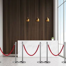 Load image into Gallery viewer, 6 pcs Stanchion Posts Retractable Ropes Crowd Control Barrier