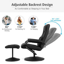 Load image into Gallery viewer, Recliner Chair Swivel Armchair Lounge-Black