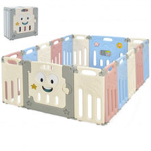Load image into Gallery viewer, 16-Panel Foldable Baby Playpen Kids Activity Centre-Multicolor