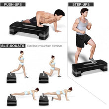Load image into Gallery viewer, 26" Fitness Aerobic Step Exercise Stepper w/ Riser