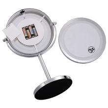 Load image into Gallery viewer, 7" Double-Sided Makeup Mirror 18 LED Lights 7x Magnification Vanity Beauty