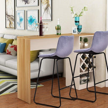 Load image into Gallery viewer, Set of 2 Velvet Bar Stools Pub Kitchen Chairs