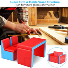 Load image into Gallery viewer, Multi-functional Kids Sofa Table Chair Set