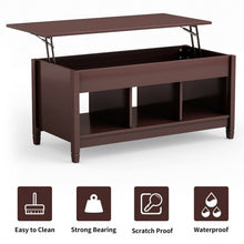Load image into Gallery viewer, Lift Top Coffee Table with Hidden Storage Compartment-Coffee