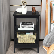 Load image into Gallery viewer, 3-tier Nightstand Sofa Side End Accent Table-Black