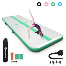 Load image into Gallery viewer, Air Track Inflatable Gymnastics Tumbling Mat with Pump-Green