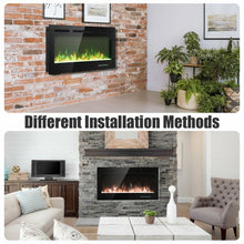 Load image into Gallery viewer, 40 " Electric Fireplace Recessed Wall Mounted with Multicolor Flame