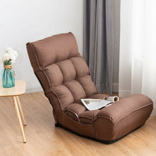 Load image into Gallery viewer, 4-Position Adjustable Floor Chair Folding Lazy Sofa