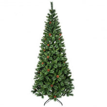 Load image into Gallery viewer, 8 ft Premium Hinged Artificial Christmas Tree Pine Needles
