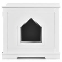 Load image into Gallery viewer, Cat Litter Box Wooden Enclosure Pet House Sidetable Washroom-White