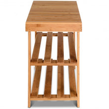 Load image into Gallery viewer, 2-Tier Bamboo Shoe Bench Entryway Storage Racks