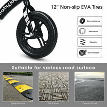 Load image into Gallery viewer, 12" Kids No-Pedal Balance Bike with Adjustable Seat-Black